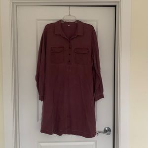 Old Navy Midi Shirt Dress, Plum